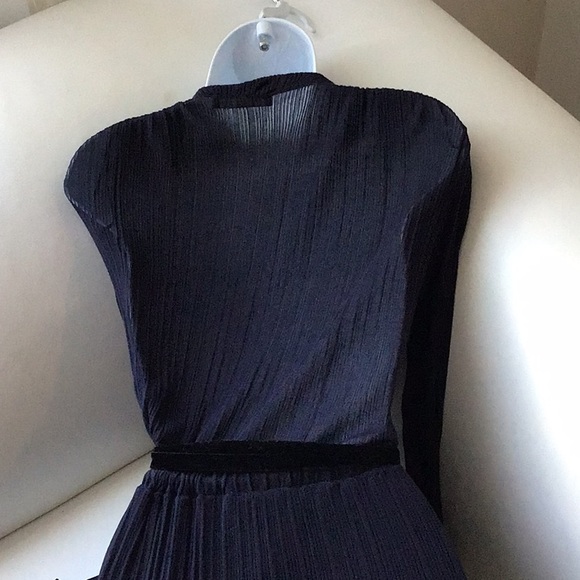 ZARA Knit Wrap-around Maxi Dress with Self-tie Belt - S - NWTags - Picture 4 of 11